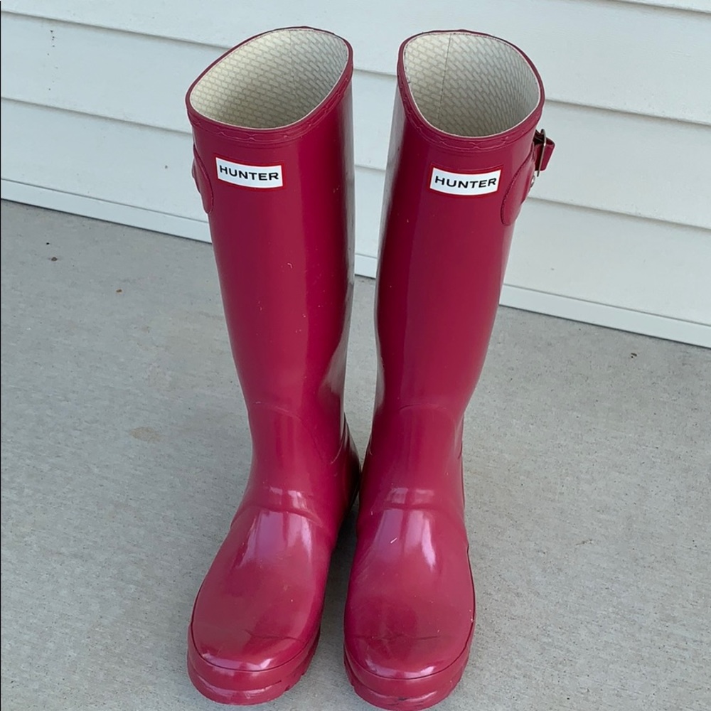 Glossy Tall Hunter Boots